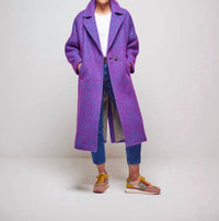 Avoca Reflections Light Donegal Herringbone Coat in refleck - women's jacket