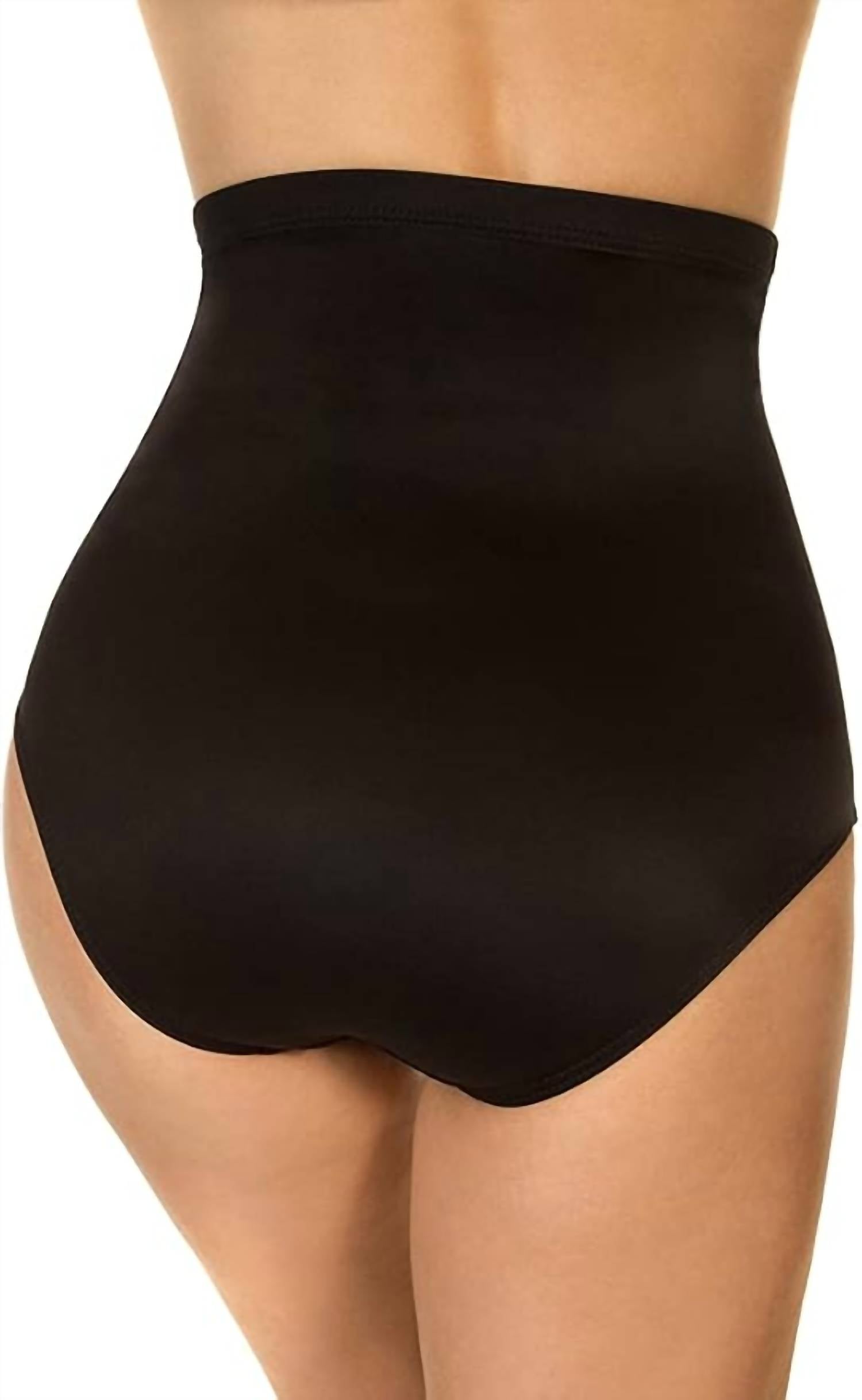 Miraclesuit Wonderful Edge Dynamic High Waist Brief in black - women's intimate - detail view