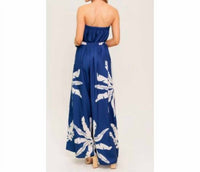 Flying Tomato - Tropical Strapless Wide Leg Jumpsuit