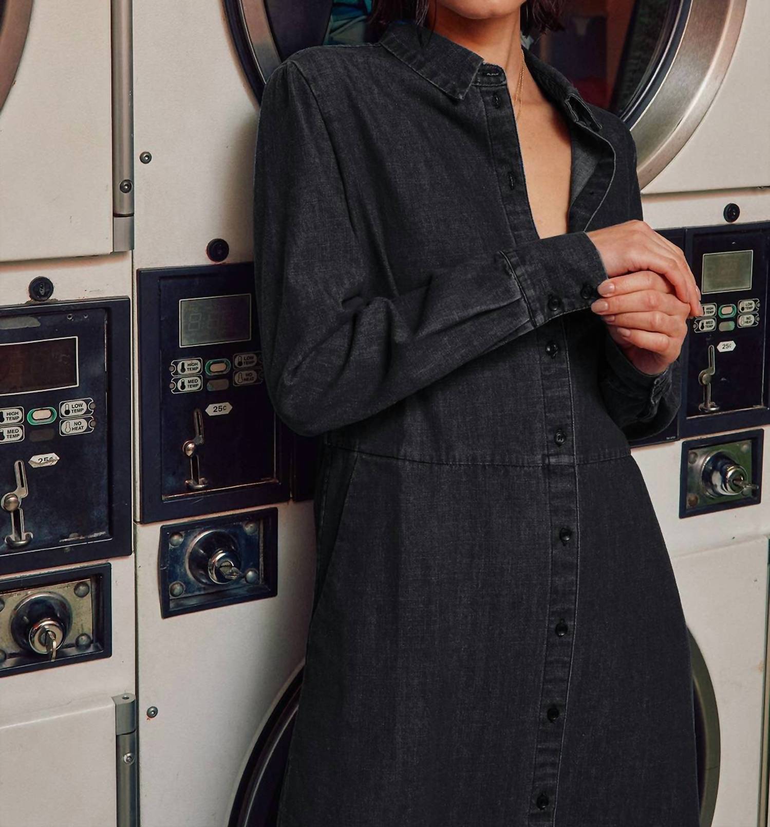 Lara Daisy - The Sunday Stroll Denim Shirt Dress