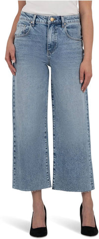 Kut From The Kloth - Gwen High Rise Wide Leg Slouchy Raw Hem Jeans