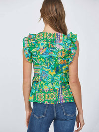 Fate - Ruffle Cap Sleeve Peplum Top