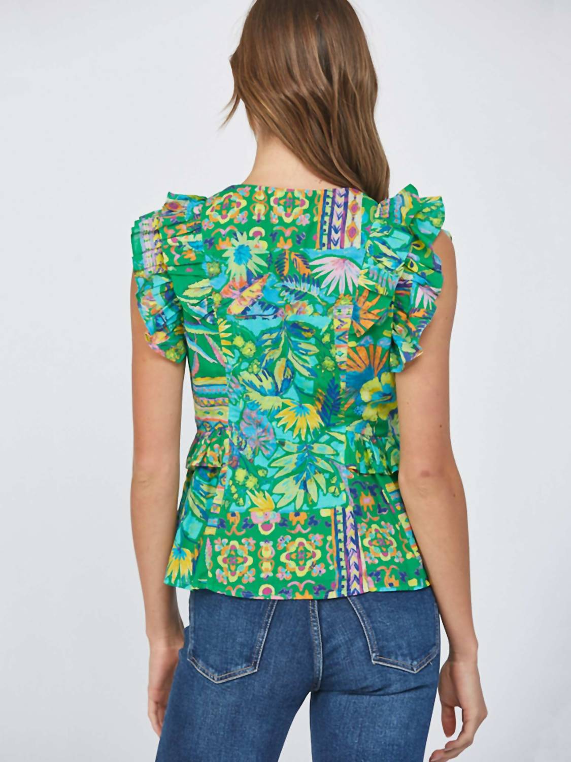 Fate - Ruffle Cap Sleeve Peplum Top