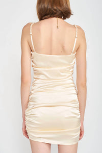 Emory Park - Ruched Spaghetti Strap Mini Dress