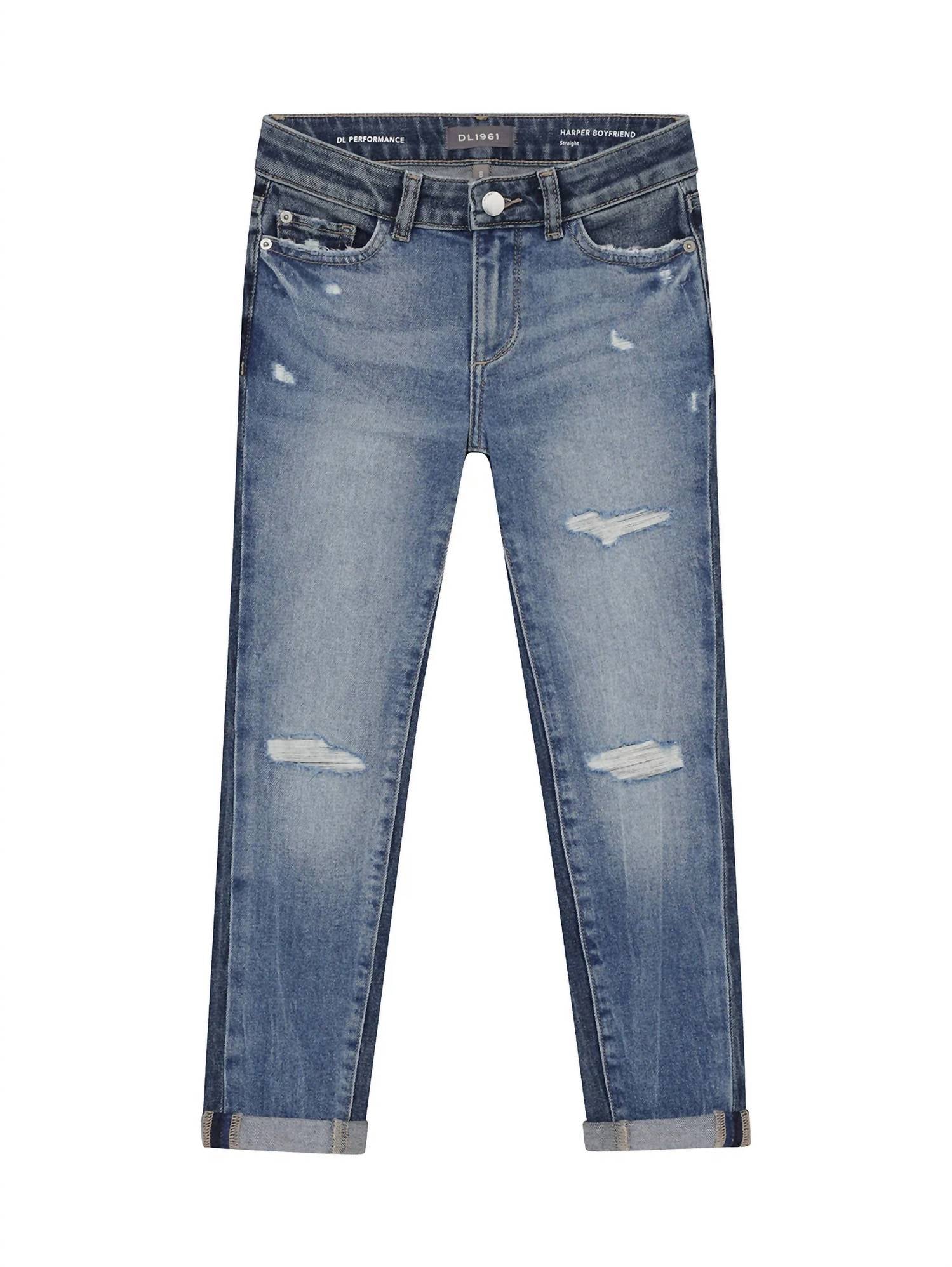 Dl1961 - Kids' - Twilight Hour Distressed Harper Boyfriend Jeans