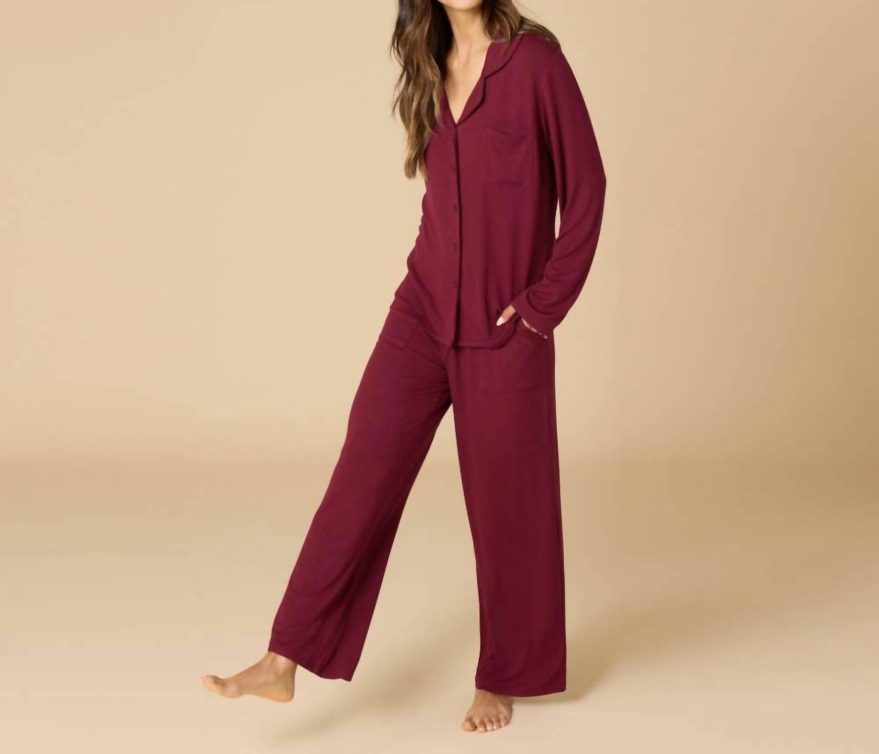 Softies - Aria Slim Notch Collar Pajama Set