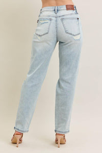 Judy Blue Raina Mid-rise Boyfriend Jean in beige - women's jeans - view 6