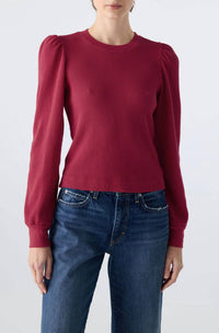 AMO Girly Thermal Top in pinot - women's long sleeve top
