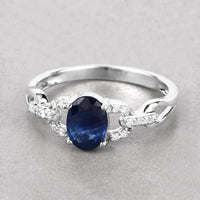 Diana M Jewels - Women's Oval Natural Sapphire Fashion Ring (1.12 Ct) - Petite