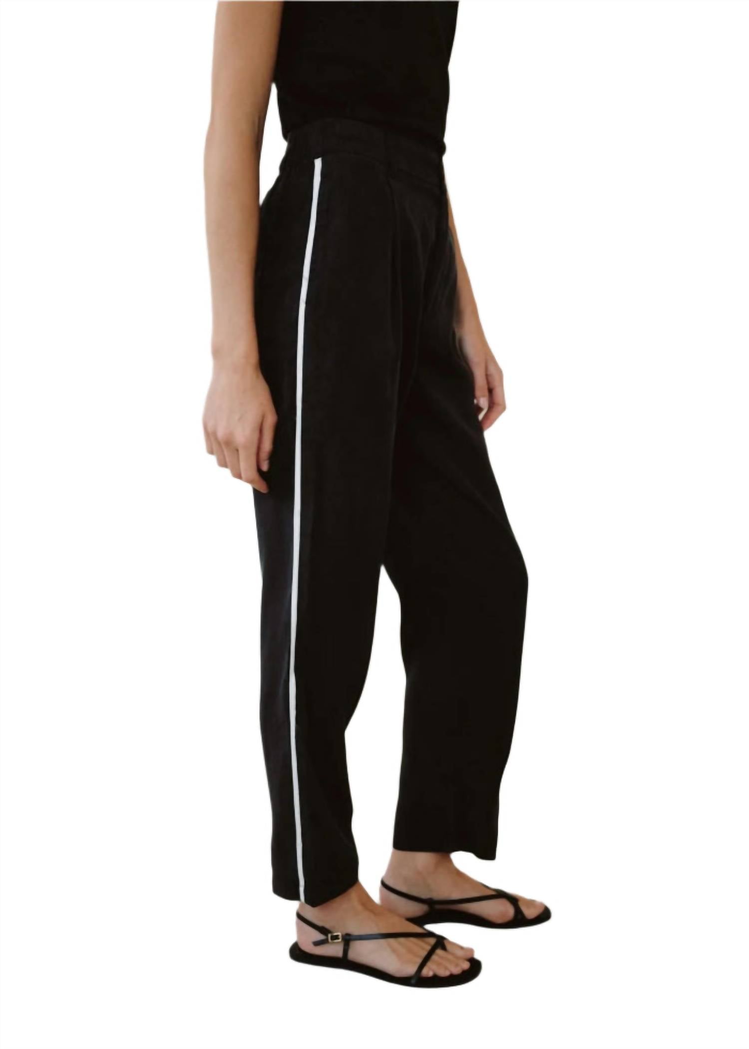 Bella Dahl - Women's High Waist Straight Leg Piped Side Pant