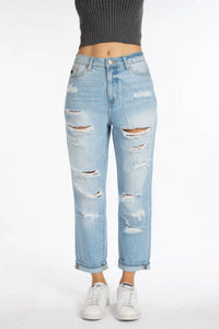 Kancan - Distressed Mom Jeans