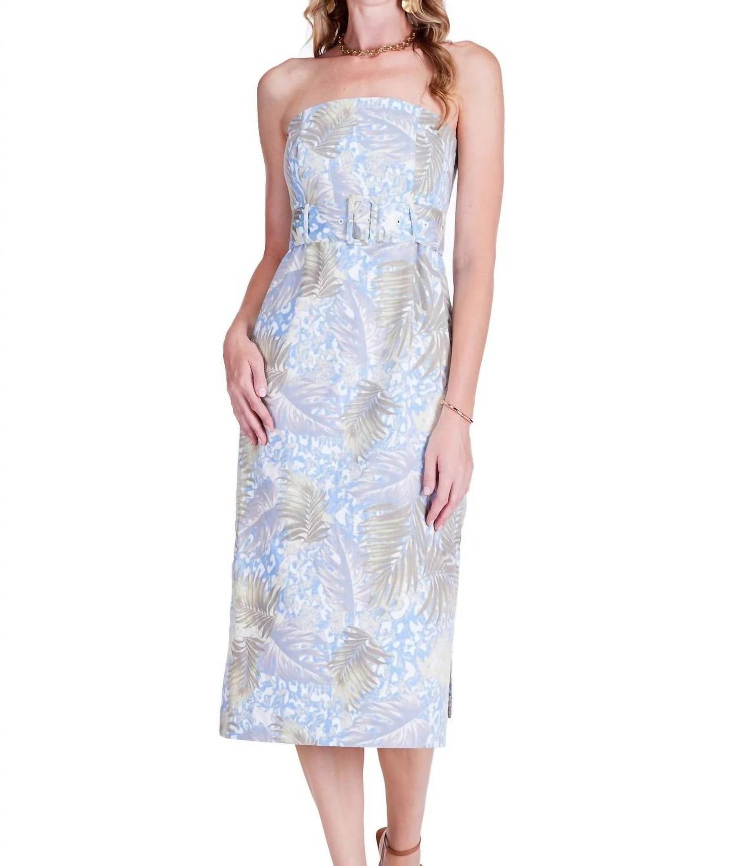 Jade - Belted Tube Midi Dress