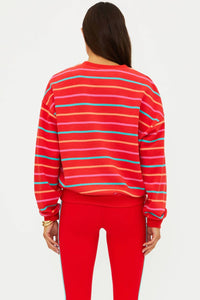 Beach Riot Devyn Oversized Sweatshirt in strawberry sunset stripe - women's top - alternate view