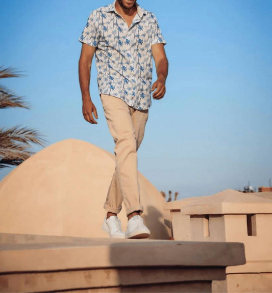 A Fish Named Fred - Short Sleeve Palm Tree Shirt