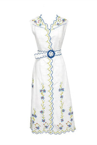 Never A Wallflower - Women's Crosstitch Midi Dress