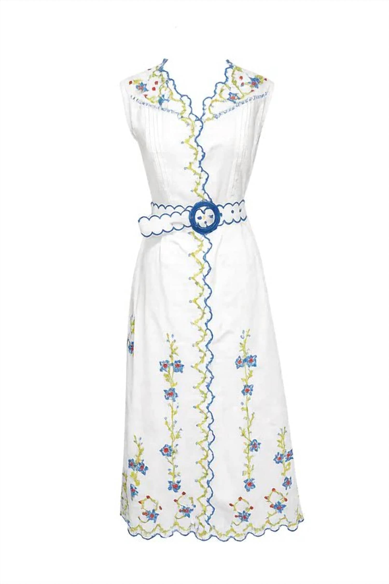 Never A Wallflower - Women's Crosstitch Midi Dress