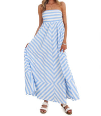 Pretty Follies - Salt Air Stripe Maxi Dress