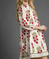 Umgee - Printed Babydoll Mini Dress