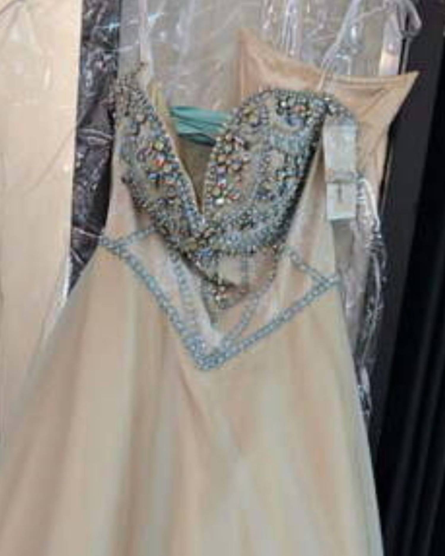 Karishma Creations - Women's Elegant Beaded Corset Formal Gown