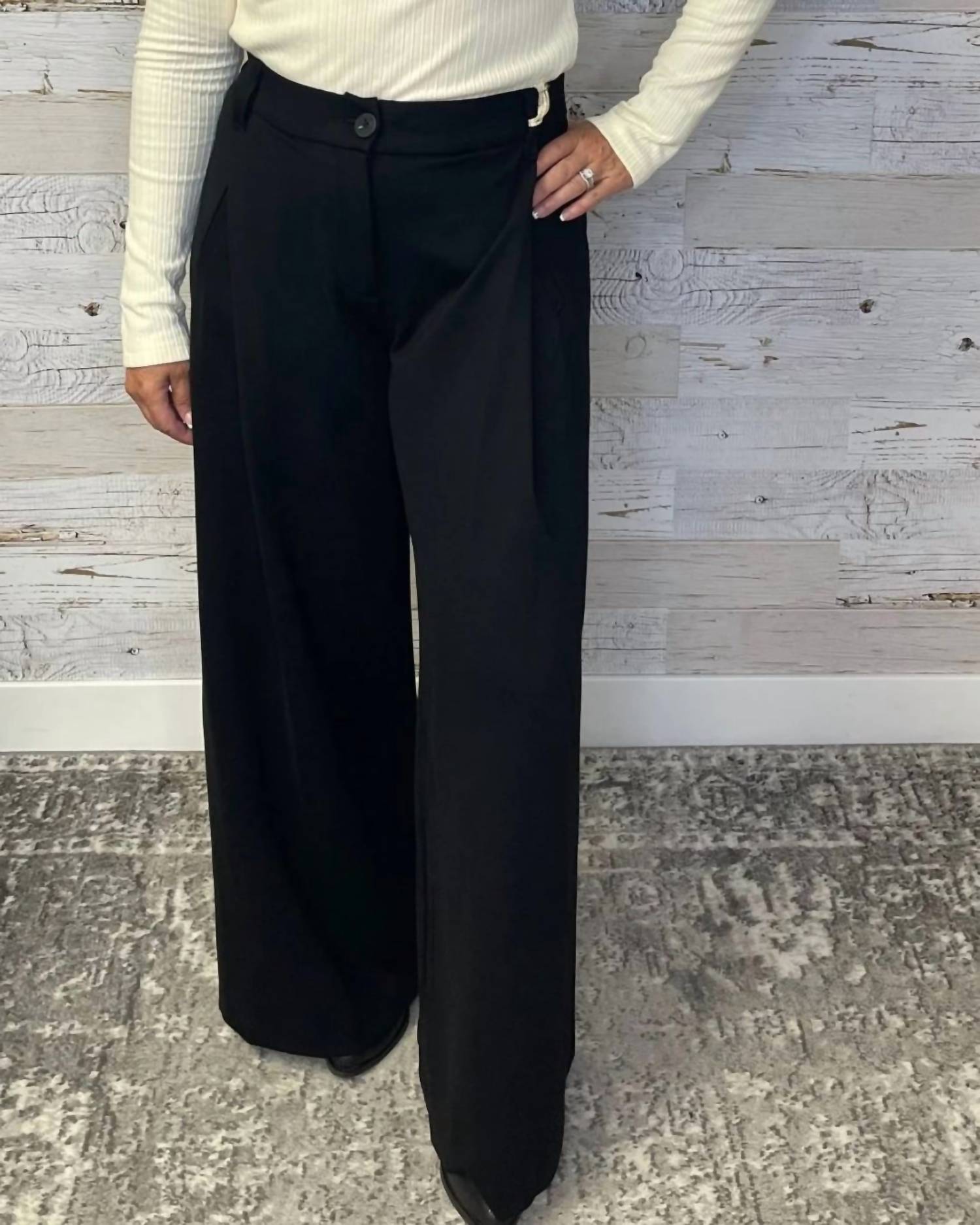 Democracy - Ab Solution Pleated Wide Leg Trouser
