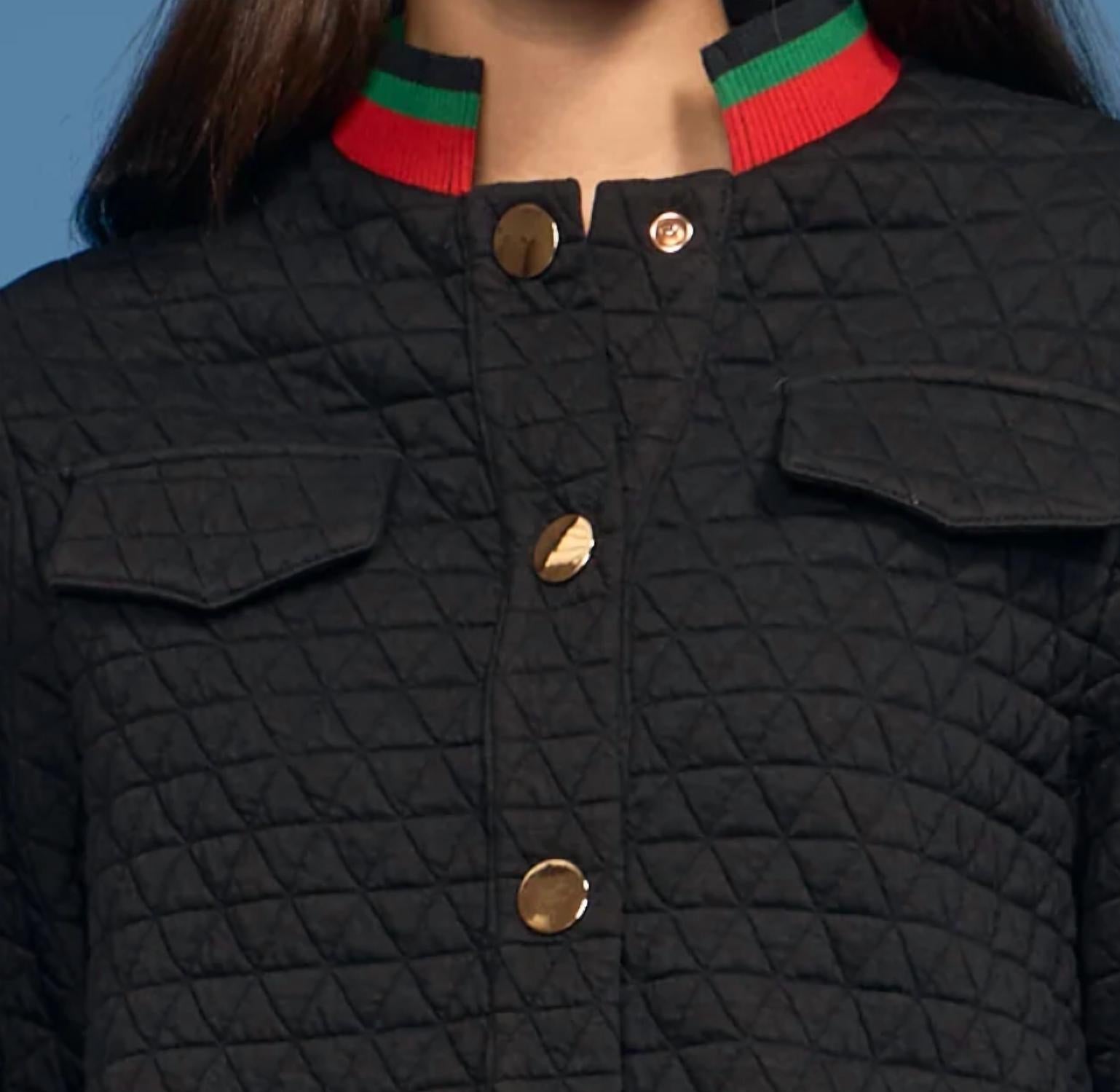 Oolala - Diamond Quilt Snap Bomber And Pant