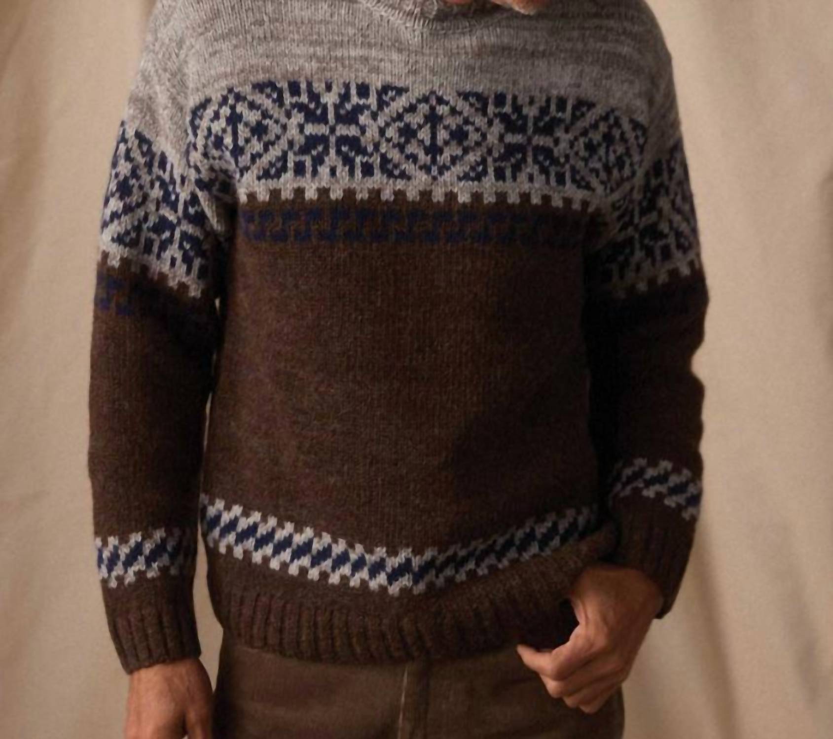 The Normal Brand - Men's Fair Isle Crew Sweater