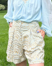 Greek Archaic Kori - Triangle Pleated Shorts