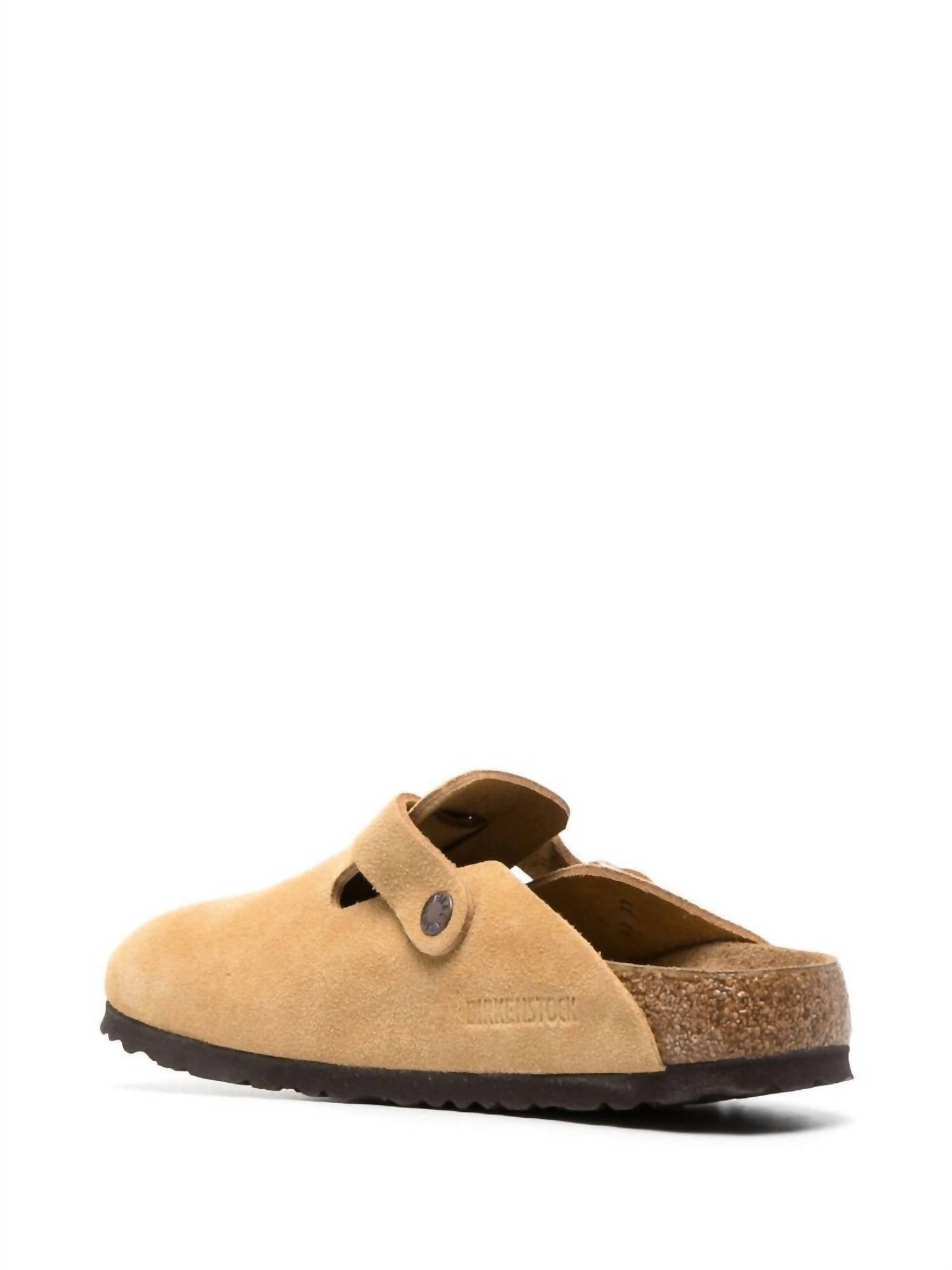 BIRKENSTOCK Women's Boston Clog in latte cream - women's shoe - detail view