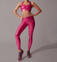 Heroine Sport - High-waisted Metallic Marvel Legging