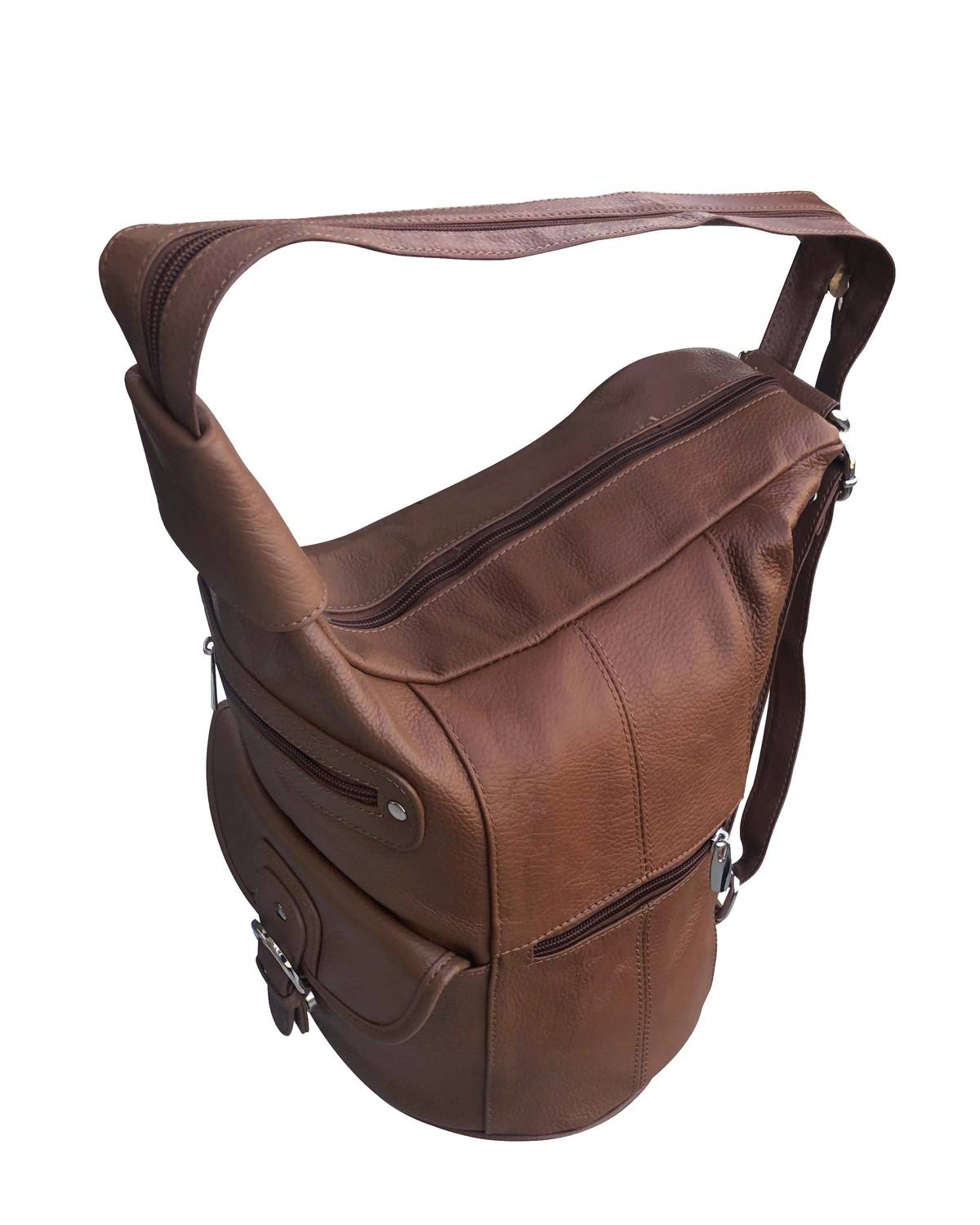Roma Leathers - Women's Leather Backpack With Multi Compartments