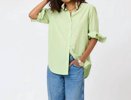 Kerri Rosenthal - Mia Stripe Ruffle Shirt