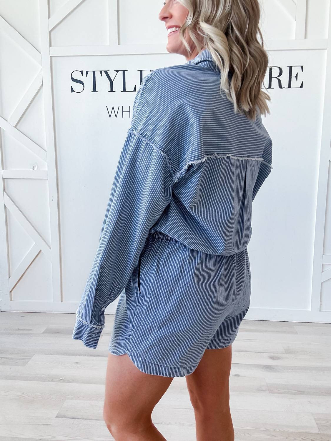 White Birch - Rita Striped Romper