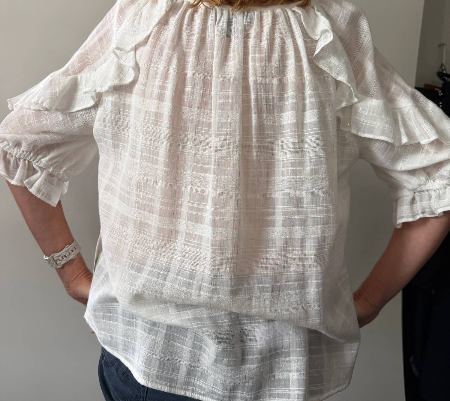 Fifteen Twenty - Short Sleeve Ruffle Top