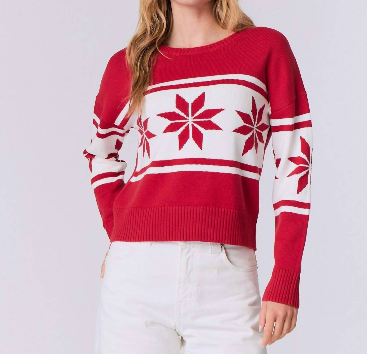 J. Society - Snowflake Crewneck Sweater