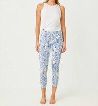 Lilly Pulitzer WEEKENDER HIGH RISE MIDI LEGGING in starlight navy zoology - women's pants