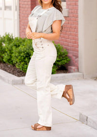 Judy Blue - High Waist Cuffed Straight Overalls