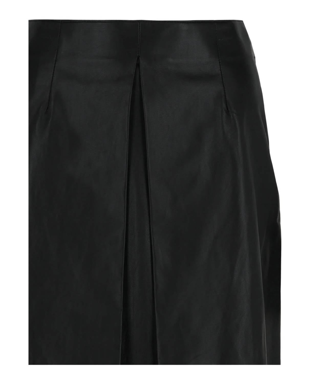 Salvatore Ferragamo - Women's Pleated-front Leather Midi Skirt