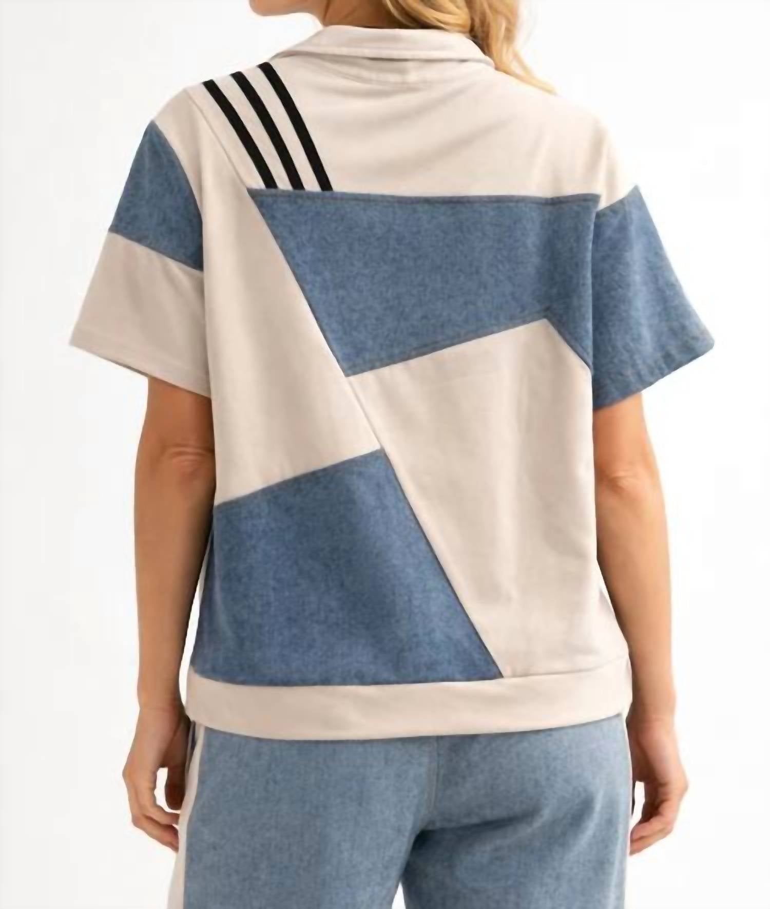 Joh - DEBORAH TOP AND DEMI PANT WITH DENIM CONTRAST SET