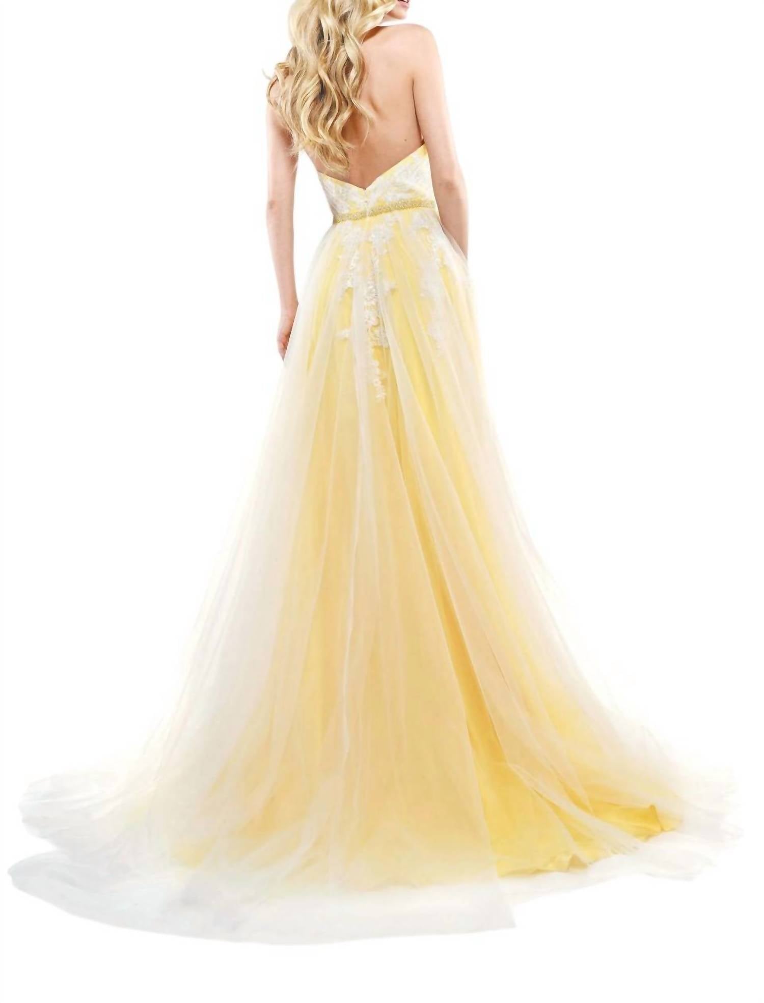 Colors Dress - Halter Tulle Gown