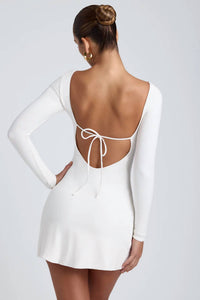 Oh Polly - Hope Modal Square Neck Long Sleeve Mini Dress