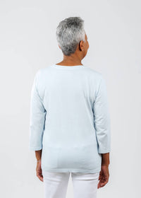 Pure Amici - 3/4 Sleeve Crewneck Tee