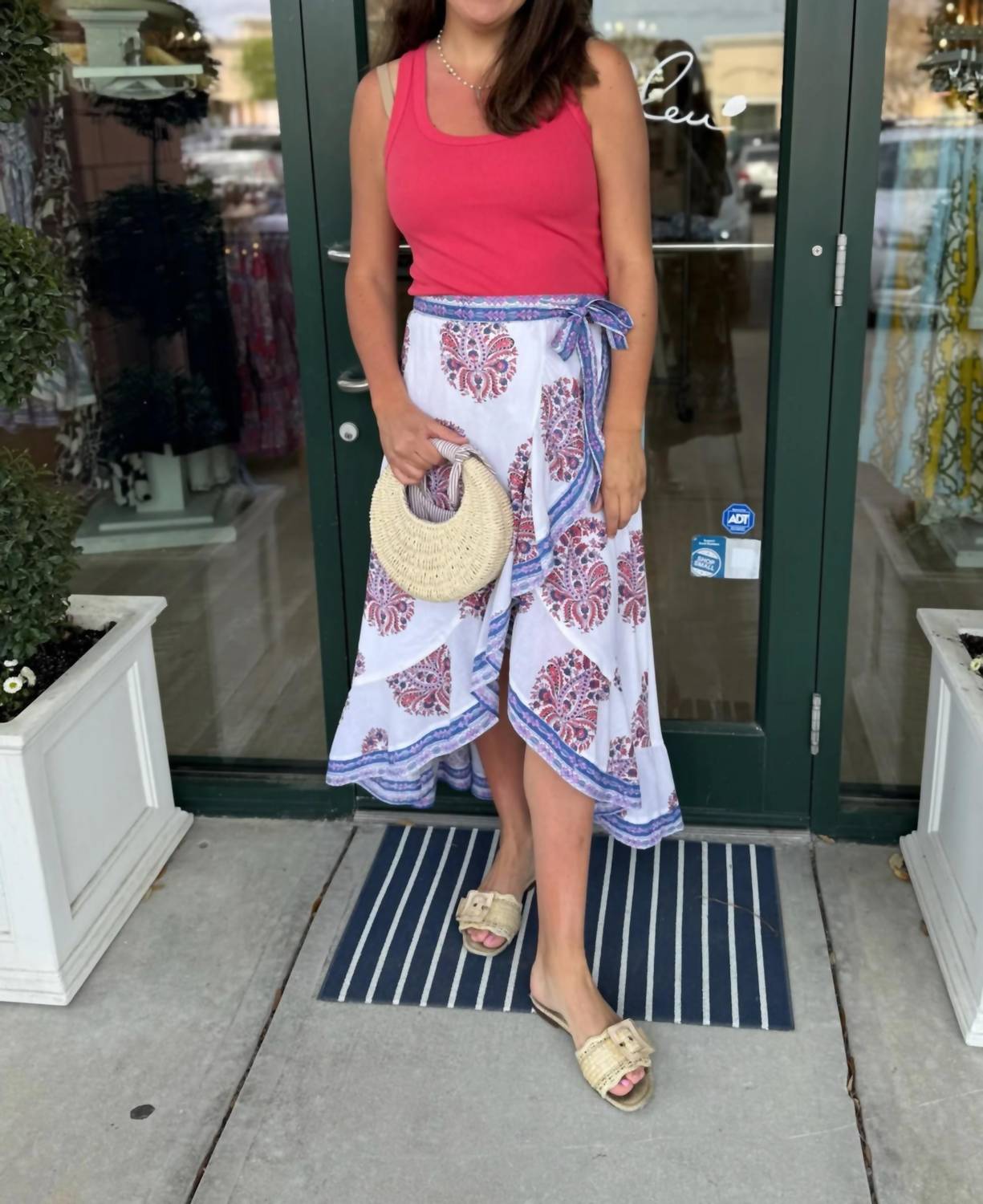 La Plage - Sheridan Faux Wrap Midi Skirt