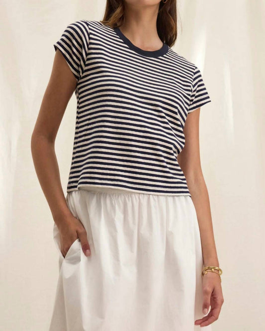 Velvet By Graham & Spencer - Yarn Dye Jersey Stripe Tash Tee