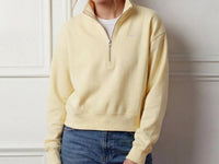 Nike - Phoenix Fleece 1/4-zip Cropped Sweatshirt