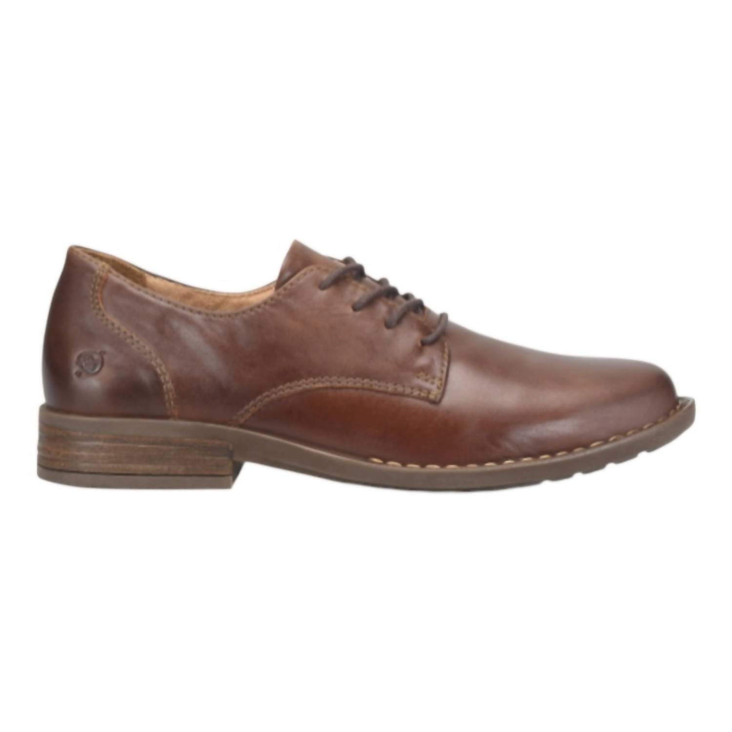 Born Men's Ryker Oxfords in brown wood - men's shoe - alternate view