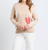 Whisper - Eve Quirky Heart Victory Crew Sweater