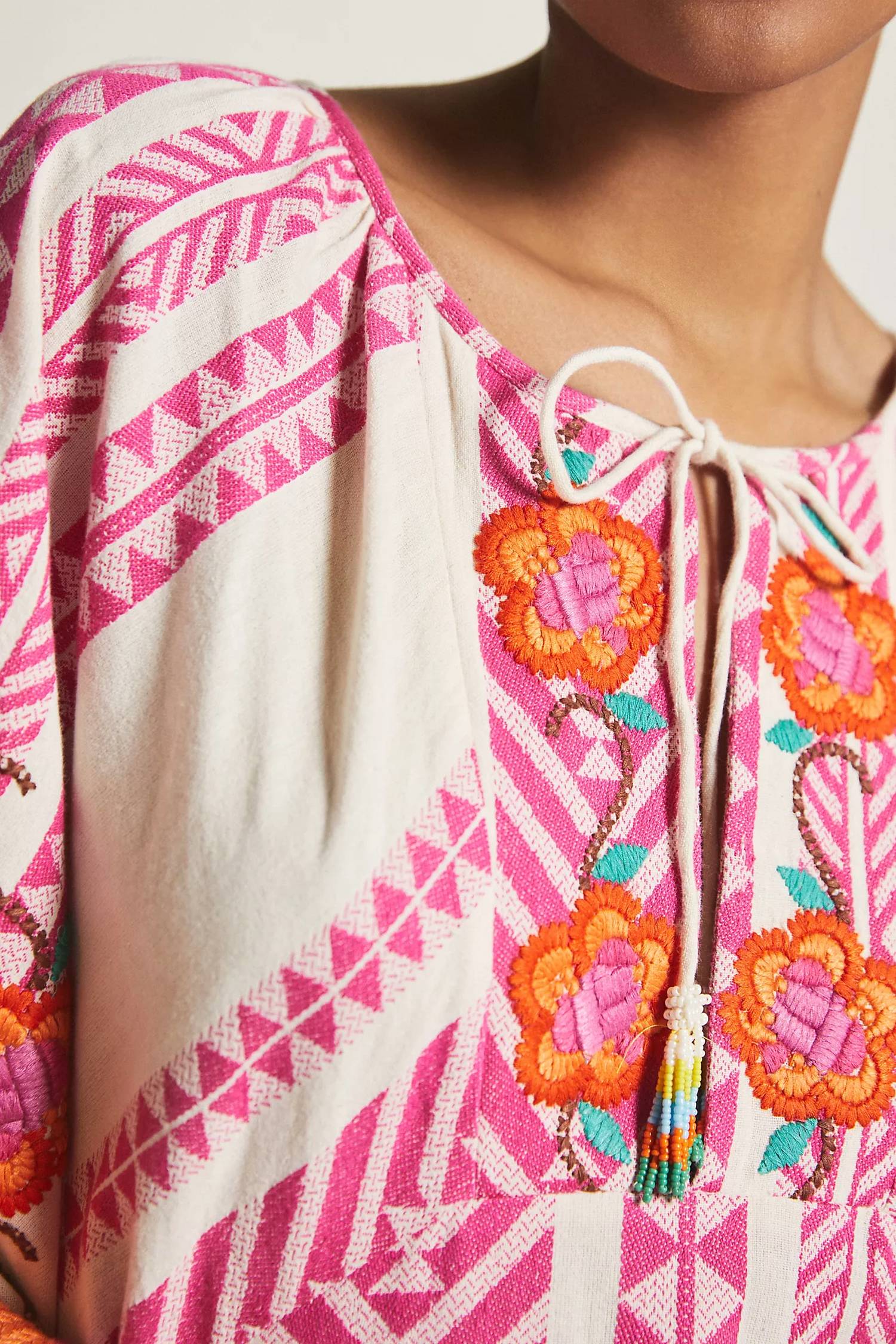 Farm Rio - Jacquard Embroidered Maxi Dress