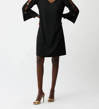 Joseph Ribkoff - Accent Slit Sleeve Shift Dress