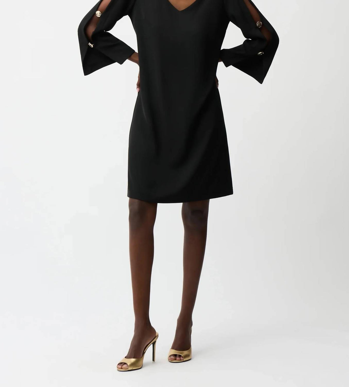 Joseph Ribkoff - Accent Slit Sleeve Shift Dress