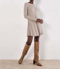 Apricot - Waffle Stripe Soft Touch Dress